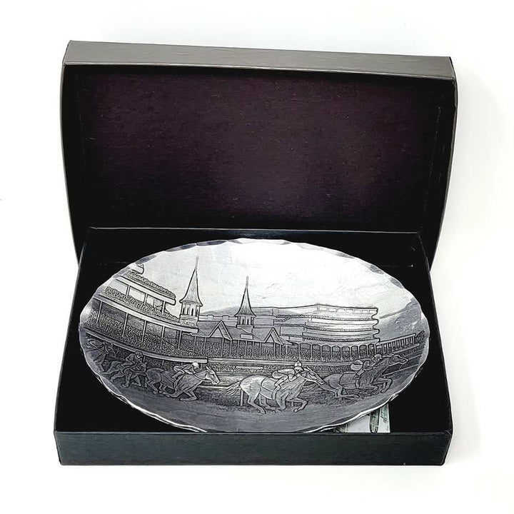 Wendell August Forge Kentucky Derby Small Oval Tray - A Taste of Kentucky
