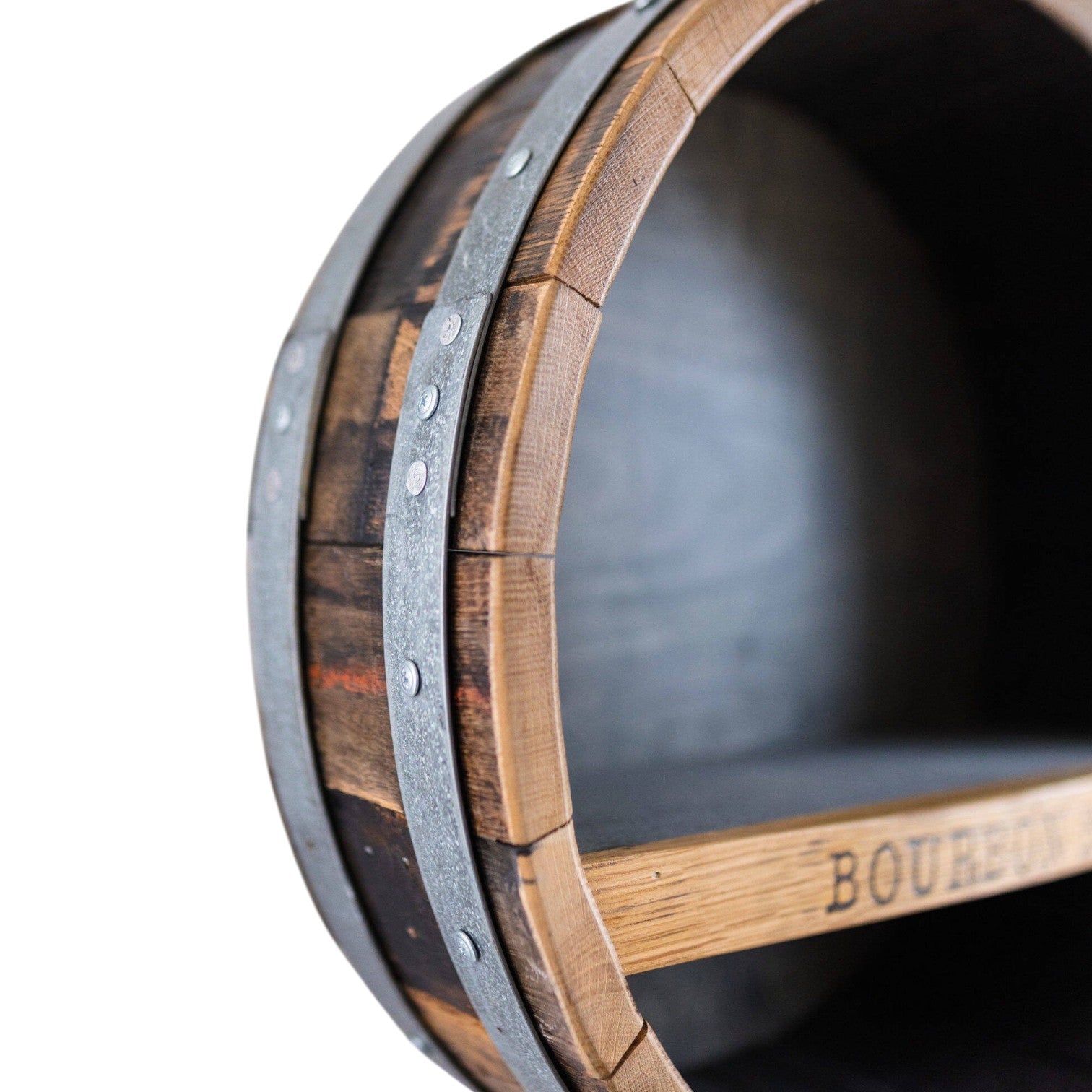 Whiskey Bar Shelf | Handcrafted Reclaimed Whiskey Stave Bottle Display Shelf