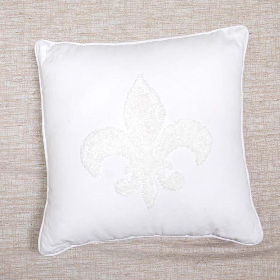 White Embroidered Pillows - A Taste of Kentucky