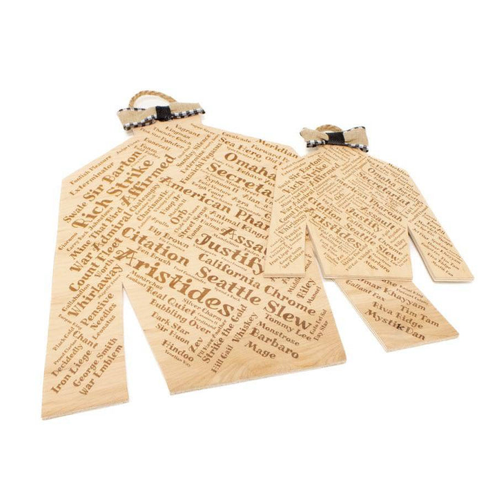 Wooden Jockey Silk Wall Decor - Derby Winners - A Taste of Kentucky