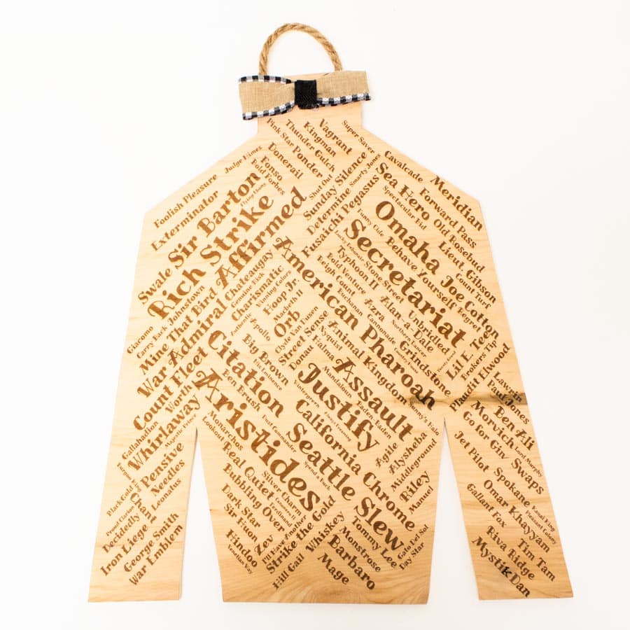 Wooden Jockey Silk Wall Decor - Derby Winners - A Taste of Kentucky