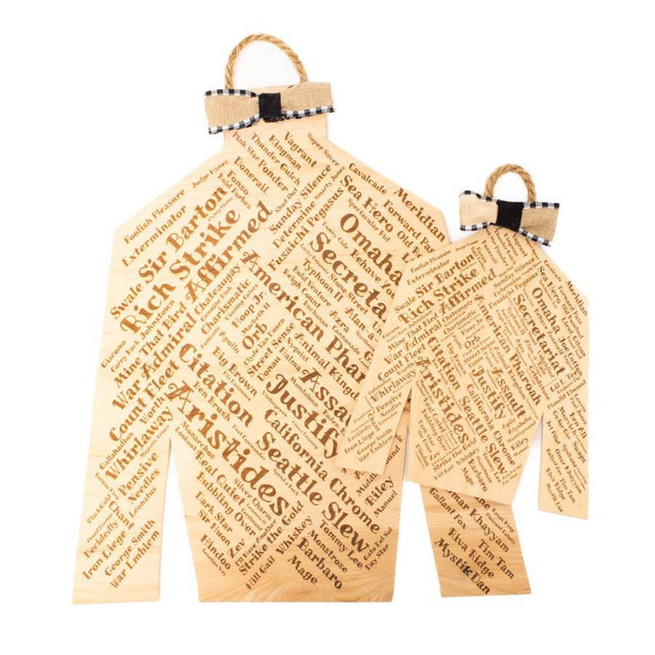 Wooden Jockey Silk Wall Decor - Derby Winners - A Taste of Kentucky