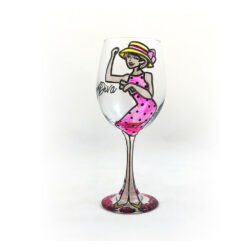 Gail Corso-Rose Derby Diva Glass
