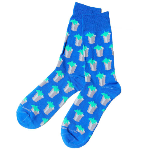 Barrel Down South Socks - blue julep