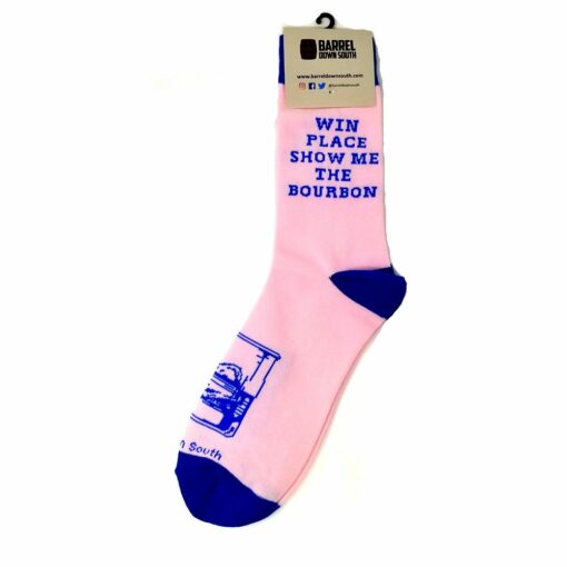 Barrel Down South Socks - win place show pink