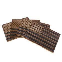 American Flag Leather Coaster Set of 4