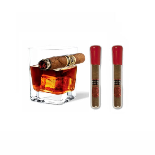 Corkcicle Cigar Glass with Cigar