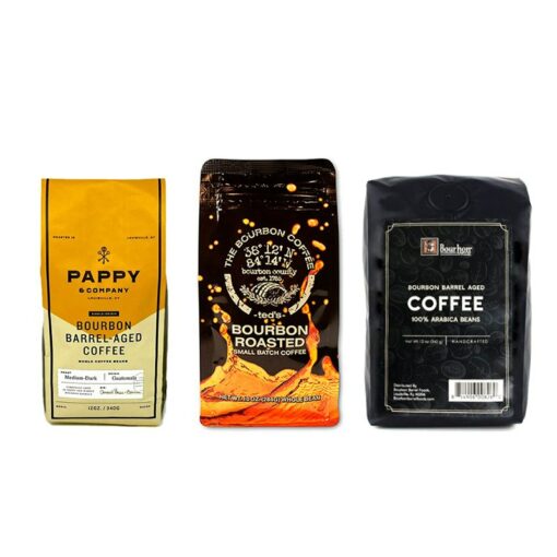Bourbon Coffee 3-Pack Whole Bean (Pappy-Ted’s-Bourbon Barrel Food)