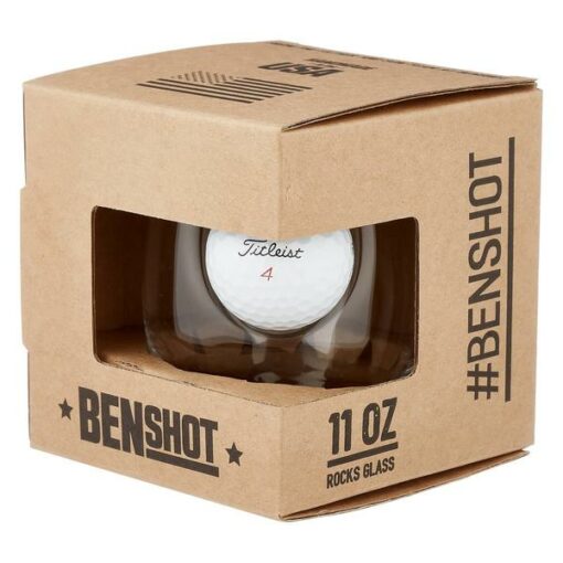 BenShot Golf Ball Rocks Glass in box