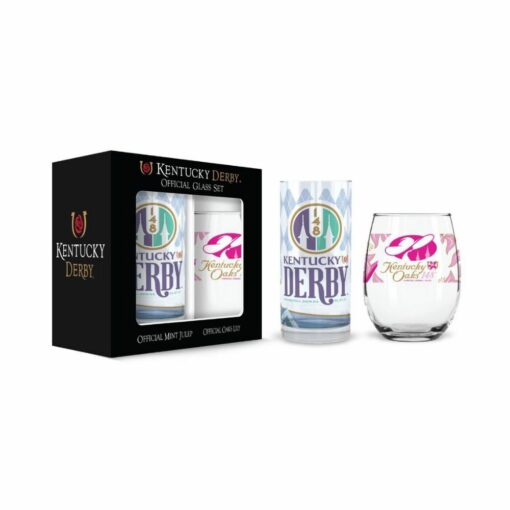 2022 Official 148th Kentucky Oaks and Derby Julep glass set with box