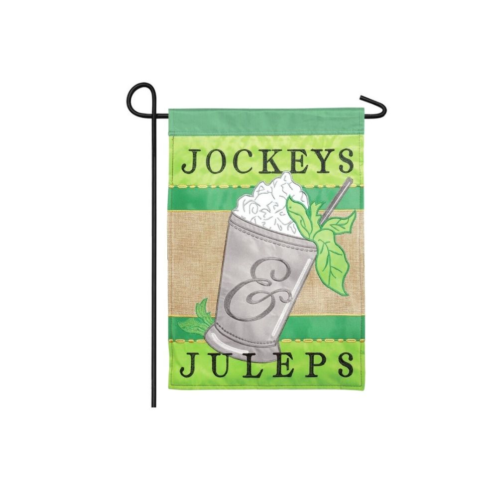 Jockeys & Juleps Garden Flag