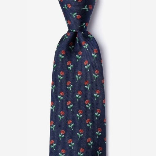 Smell The Roses Navy Tie