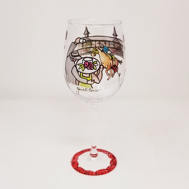 Gail Corso-Twin Spires Wine Glass