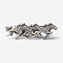 Race Day Antiqued Silver Tie Bar