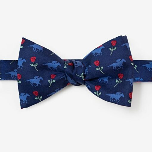 Victory Rose Bow Tie - blue