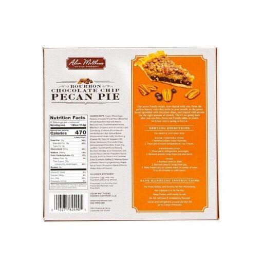 Bourbon Chocolate Chip Pecan Pie - back of box