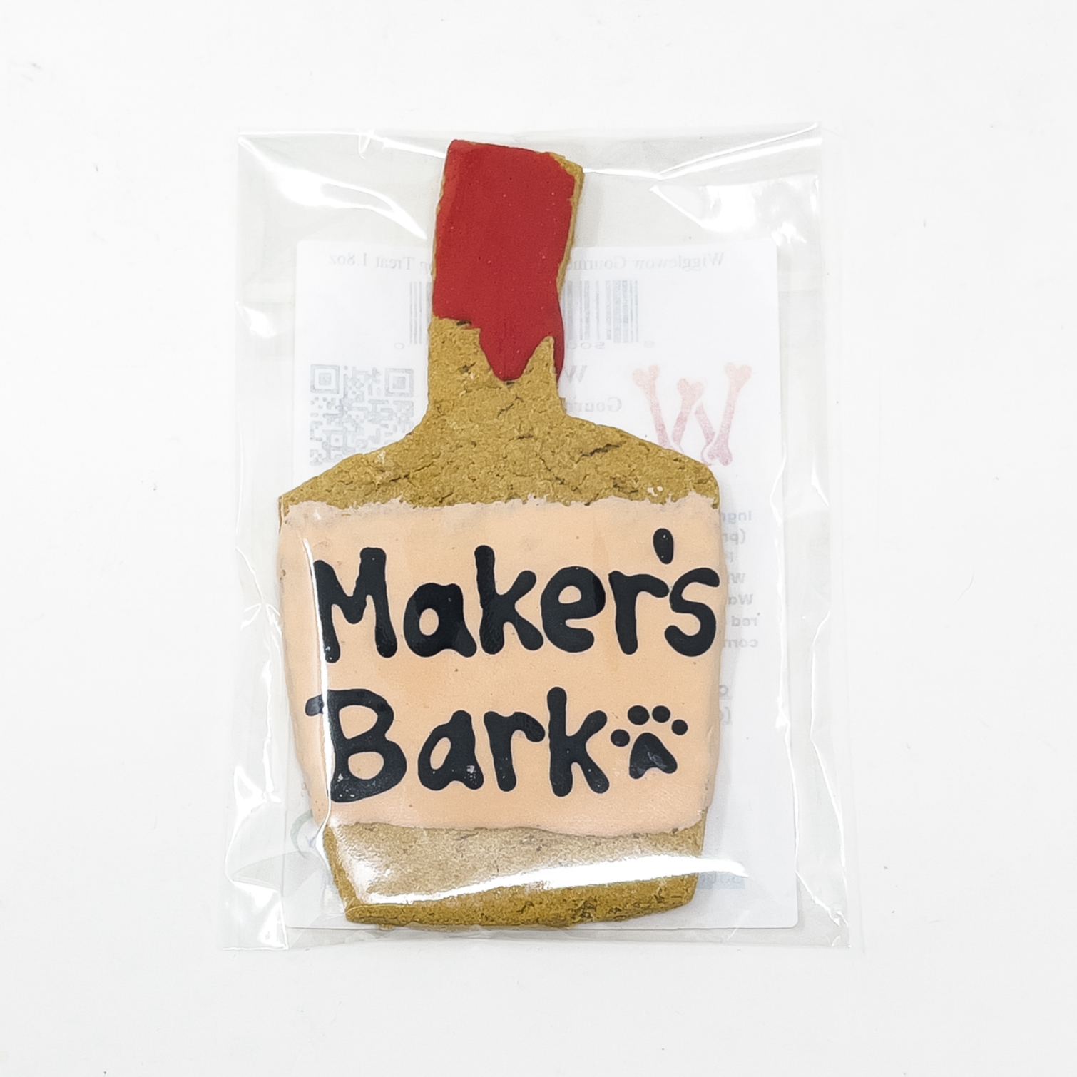 Wigglewow® Bourbon Bottle Inspired Dog Treats - Maker's Bark