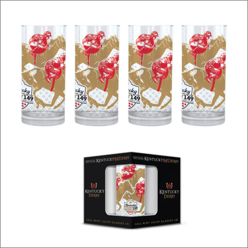 Kentucky Derby 149 Julep Glass 4 pack