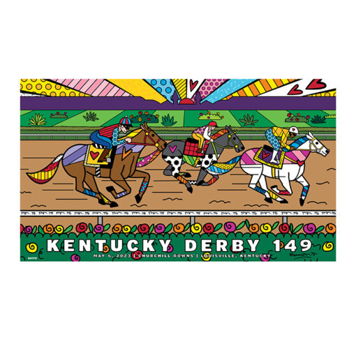 Art of Kentucky Derby 149 Beach Towel
