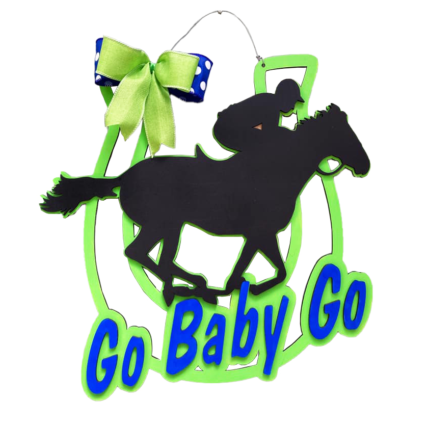 Kentucky Derby Wooden Wall Décor - Go Baby Go