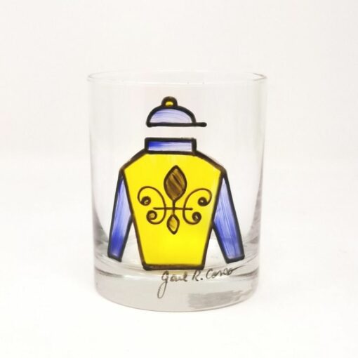 Blue & Yellow Rocks Glass by Gail Corso