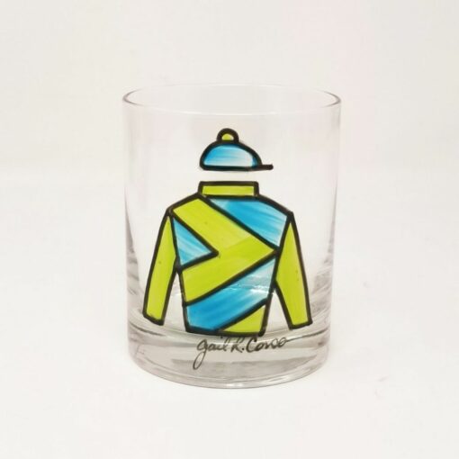 Blue & Green Rocks Glass by Gail Corso
