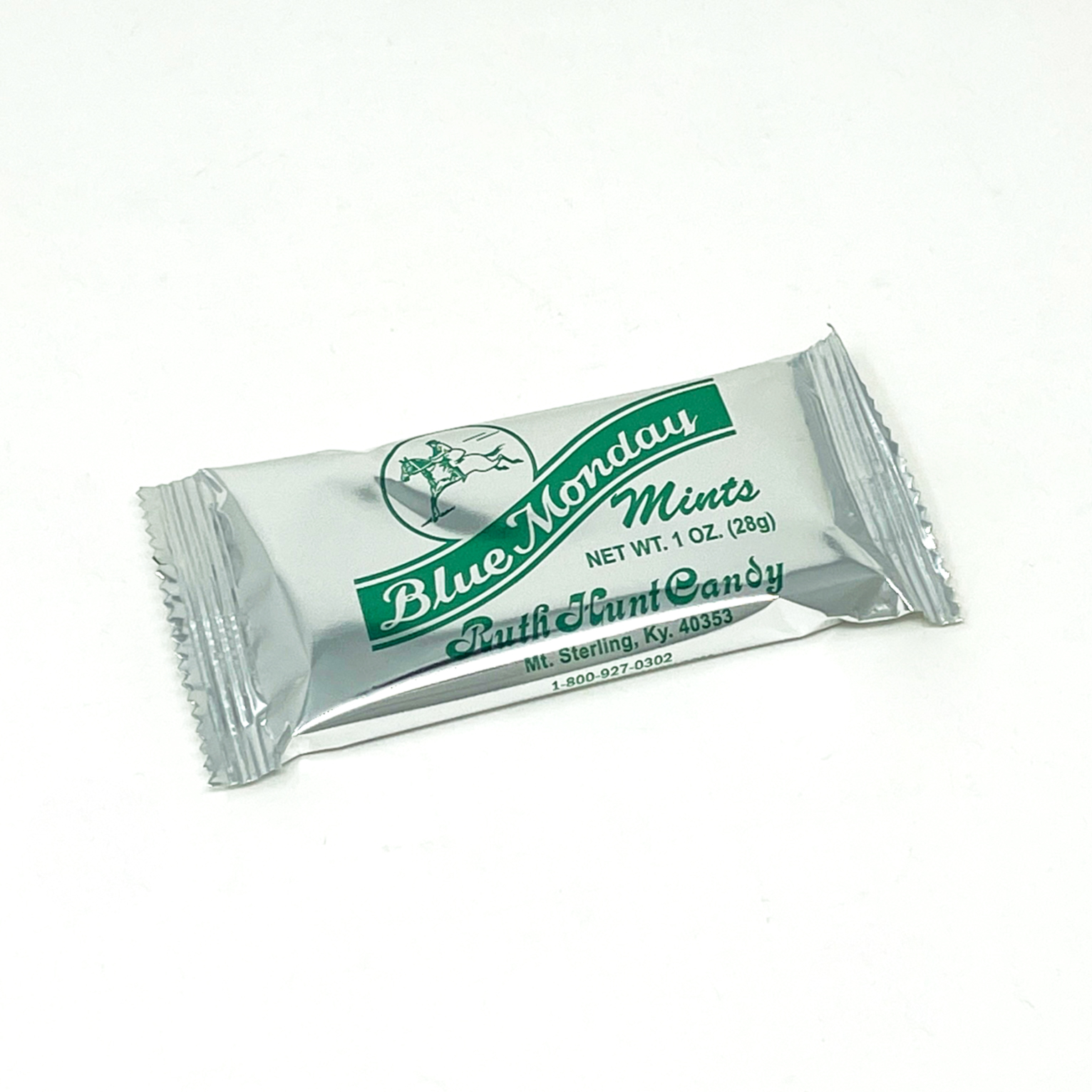 Blue Monday Sweets Original Mint Dark Chocolate Pulled Crème Candy Individual Bar