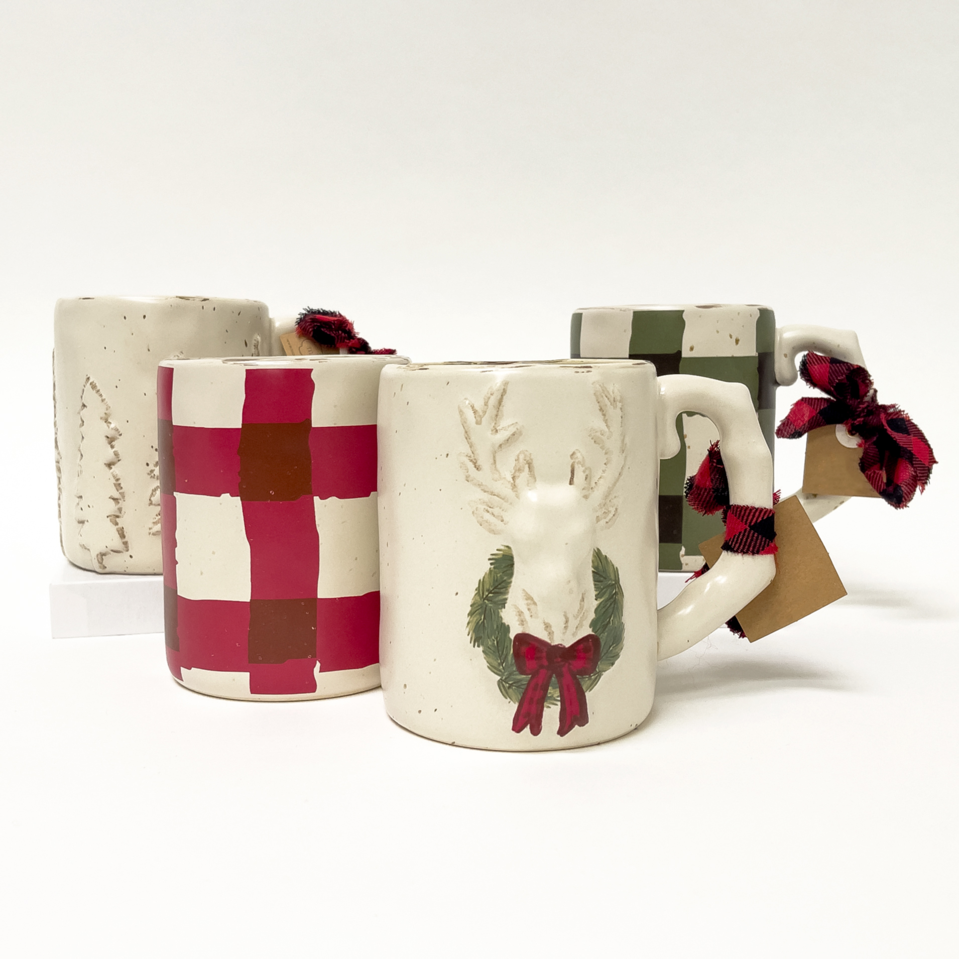 Stoneware Christmas Mugs
