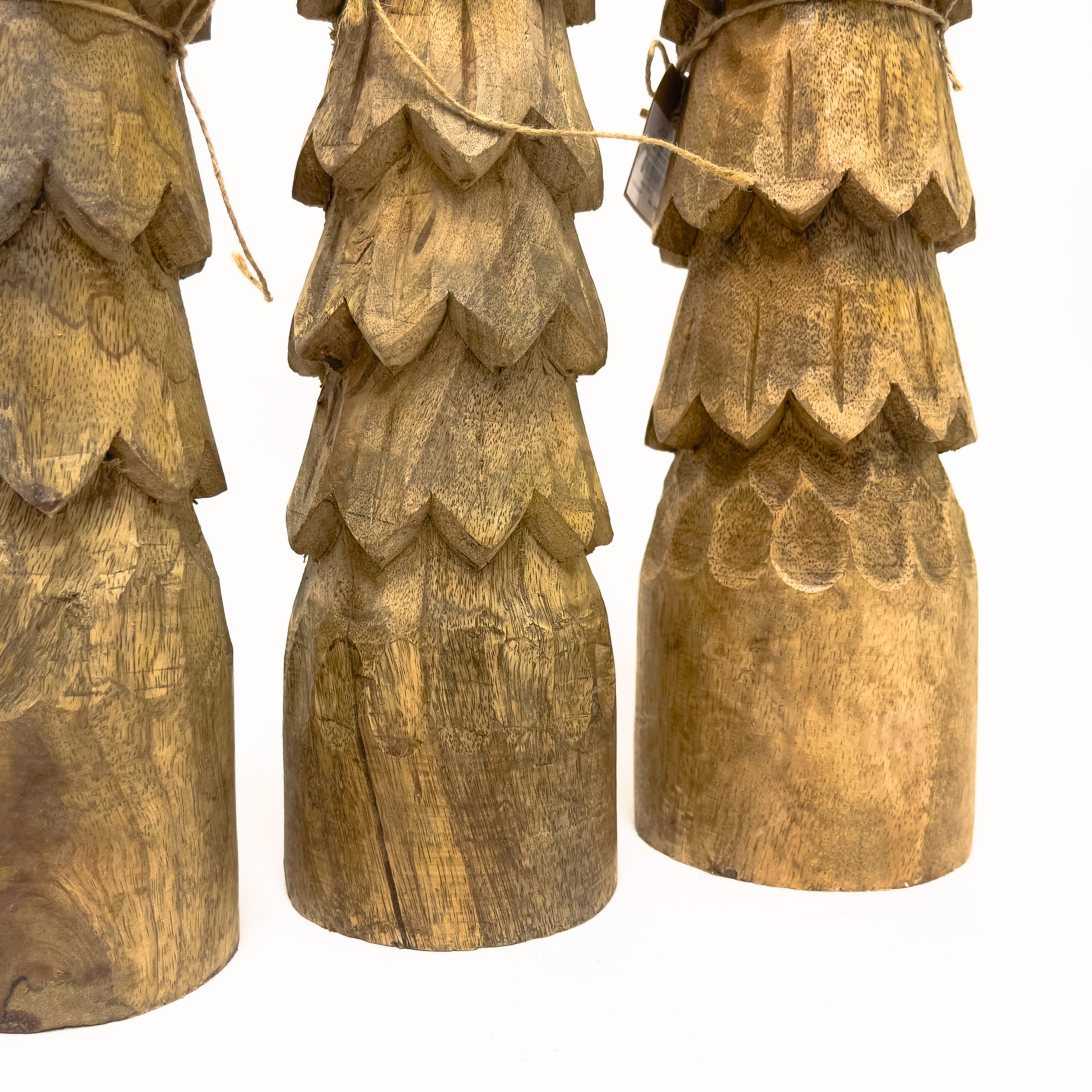 Wooden Christmas Trees, Small, Medium, and Large