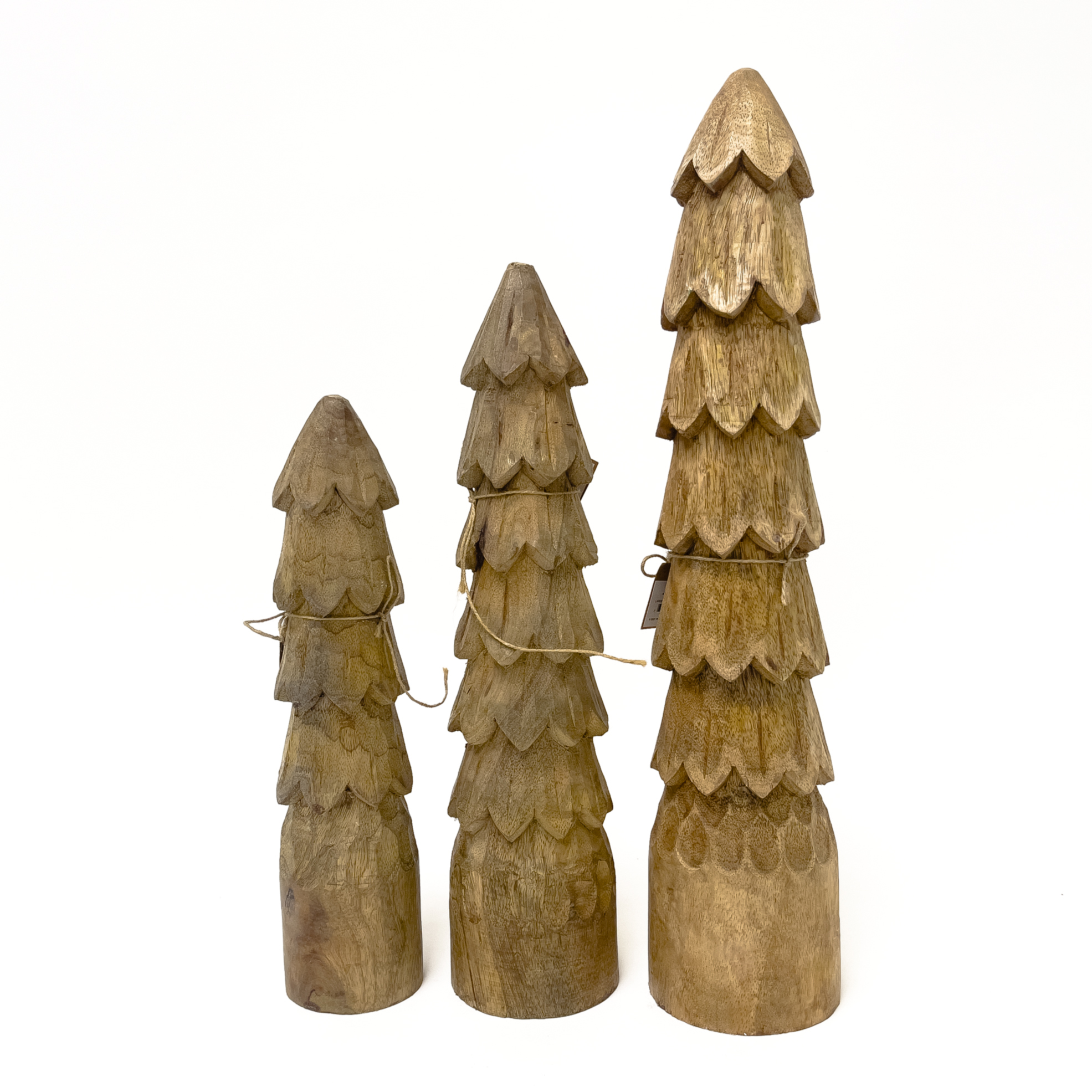 Wooden Christmas Trees, Small, Medium, and Large