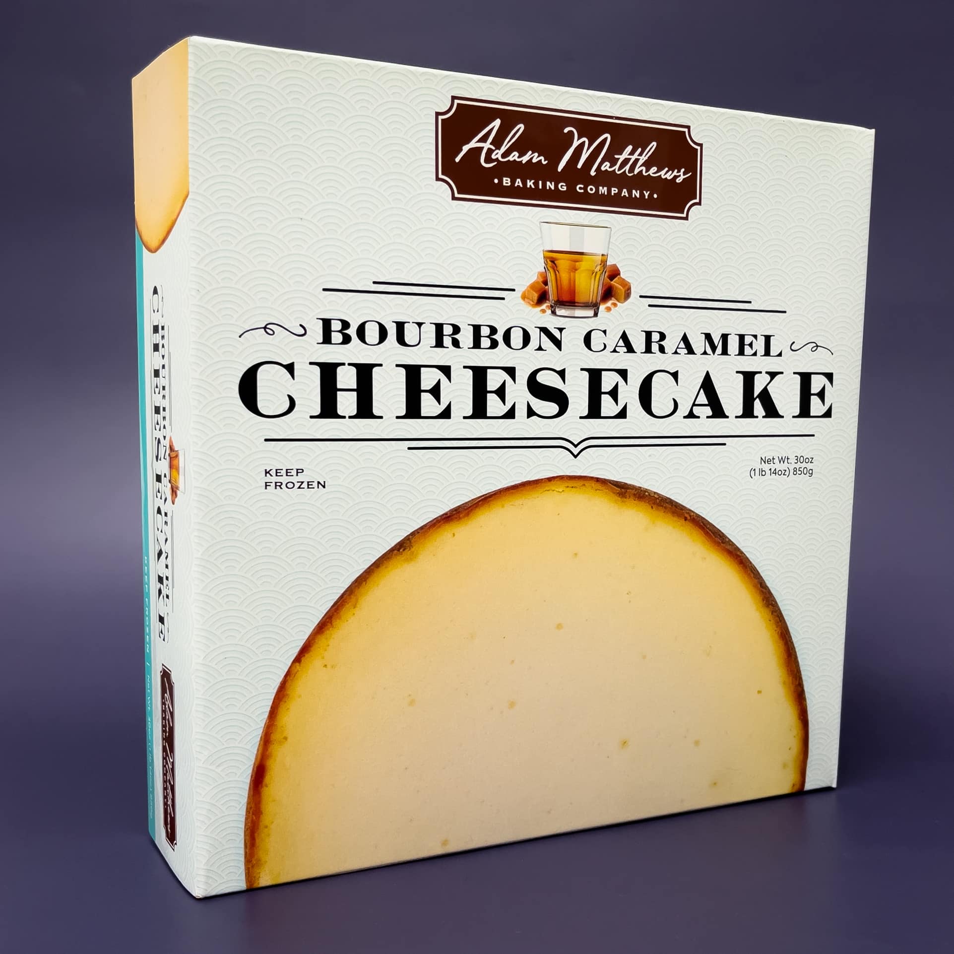 Adam Matthews Bourbon Caramel Cheesecake