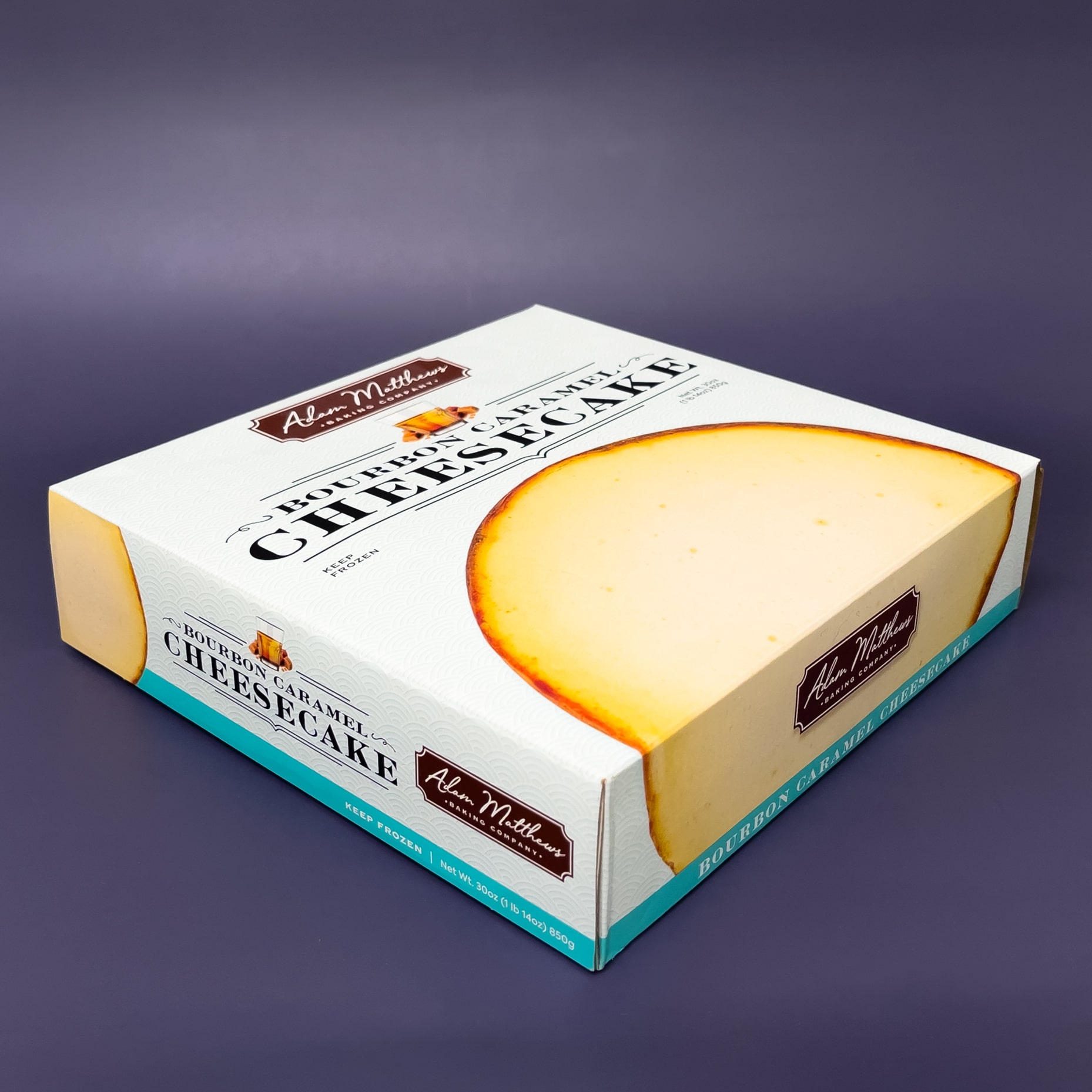Adam Matthews Bourbon Caramel Cheesecake