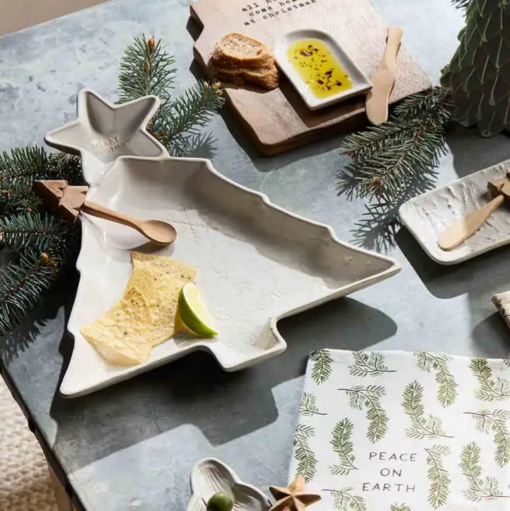 Christmas Tree Chip and Dip Set Mud Pie