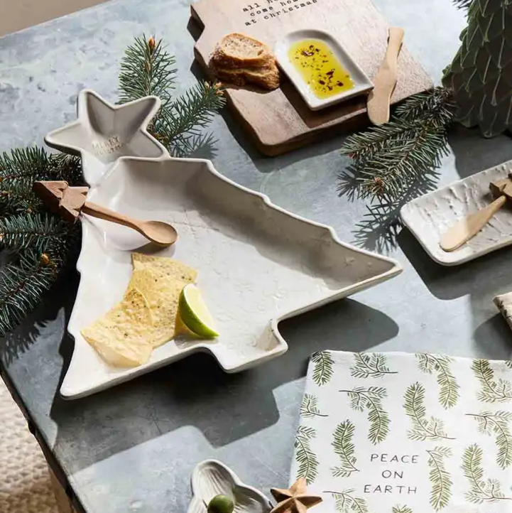 Christmas Tree Chip and Dip Set Mud Pie