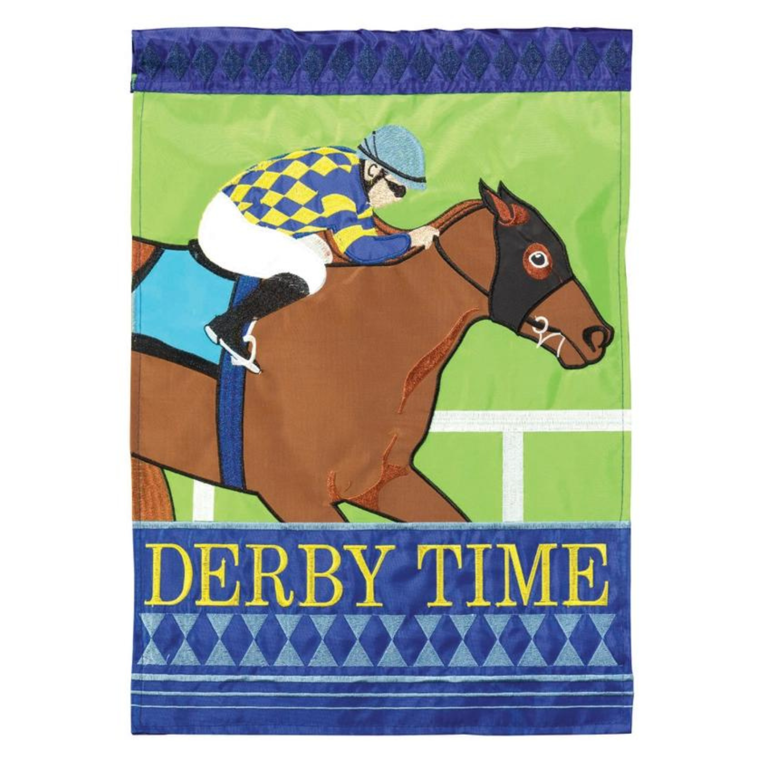 Derby Time Horse Race Flag