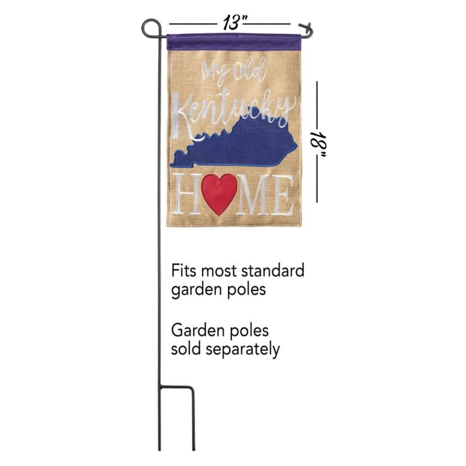 My Old Kentucky Home Heart Flag