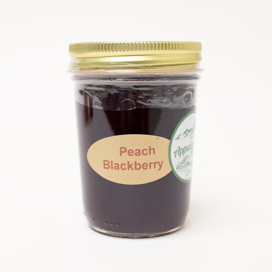 Lucky Clover Farms Jam and Jelly Jar Peach Blackberry flavor