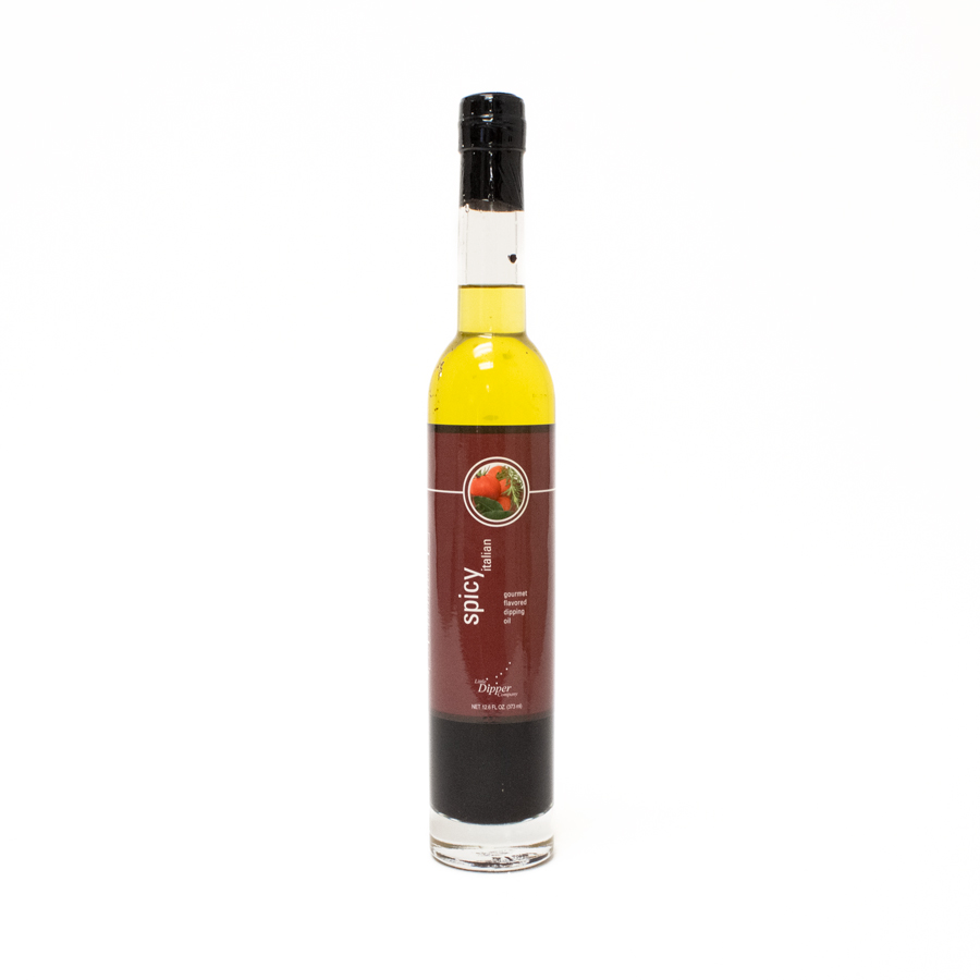 Tall Skinny bottle of Gourmet Flavored Dipping Oil in Spicy Italian flavor