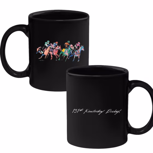 Kentucky Derby 151 Art of the Derby Ceramic Coffee Mug & Coaster Set - Image 2